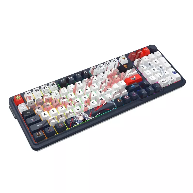 Tastiera meccanica REDRAGON K686AK-RGB-PRO — RF Wireless + USB, Navy White, cavo da 1,5 m