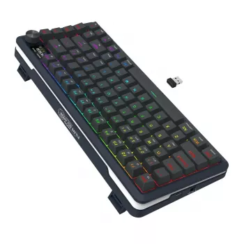 Tastiera meccanica REDRAGON K708-RGB-PRO con USB, RF Wireless e Bluetooth, cavo 1,5 m, nero, 0,76 kg