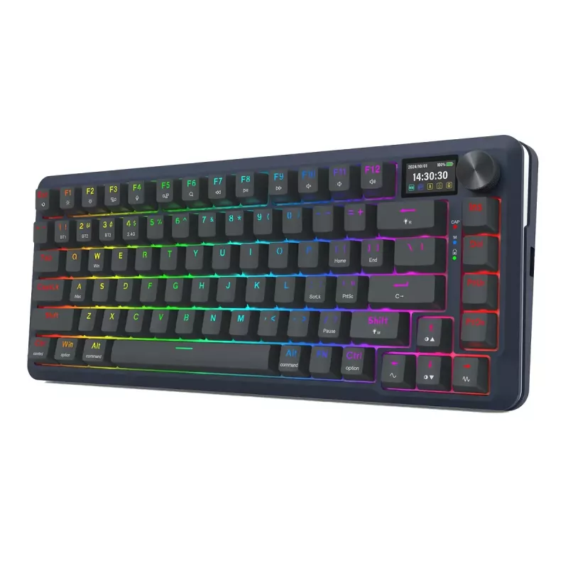 Tastiera meccanica REDRAGON K708-RGB-PRO con USB, RF Wireless e Bluetooth, cavo 1,5 m, nero, 0,76 kg
