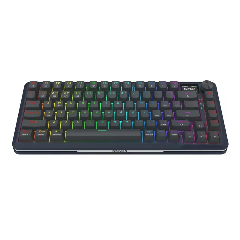 Tastiera meccanica REDRAGON K708-RGB-PRO con USB, RF Wireless e Bluetooth, cavo 1,5 m, nero, 0,76 kg