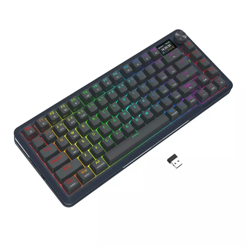Tastiera meccanica REDRAGON K708-RGB-PRO con USB, RF Wireless e Bluetooth, cavo 1,5 m, nero, 0,76 kg