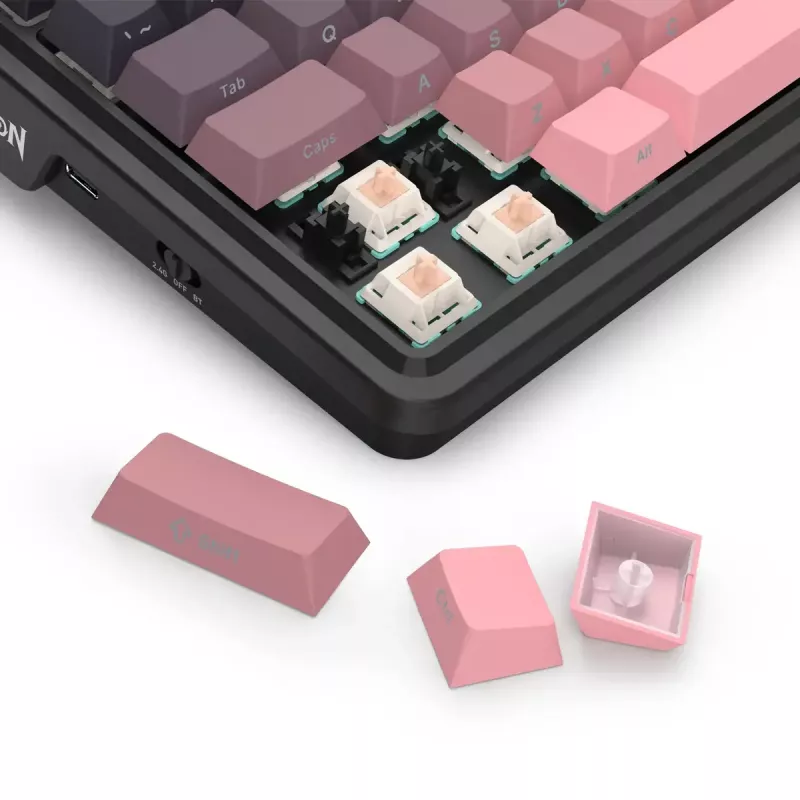 Tastiera meccanica REDRAGON Antonium Pro K728SP-RGB-PRO — USB, RF Wireless, Bluetooth, nero/rosa
