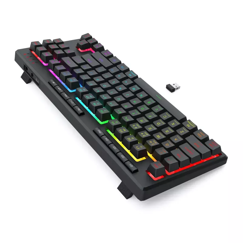 REDRAGON K516RGB-PRO SHIVA PRO 87 tastiera USB RF Wireless Bluetooth nero