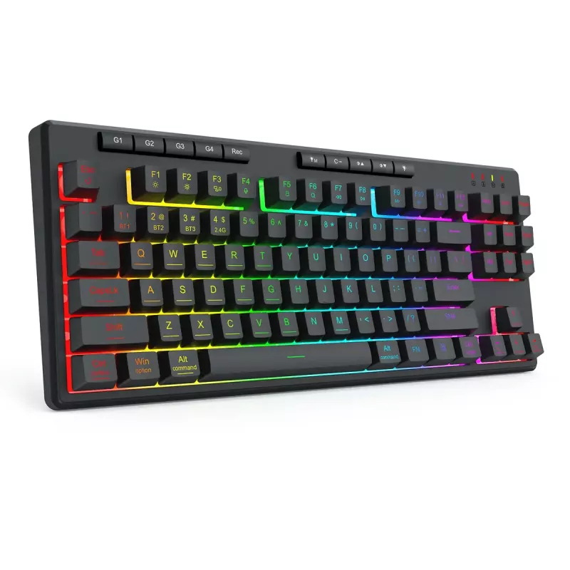 REDRAGON K516RGB-PRO SHIVA PRO 87 tastiera USB RF Wireless Bluetooth nero