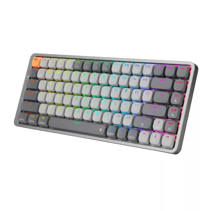 Tastiera meccanica REDRAGON K652GG-RGB-PRO con filo wireless Bluetooth grigio