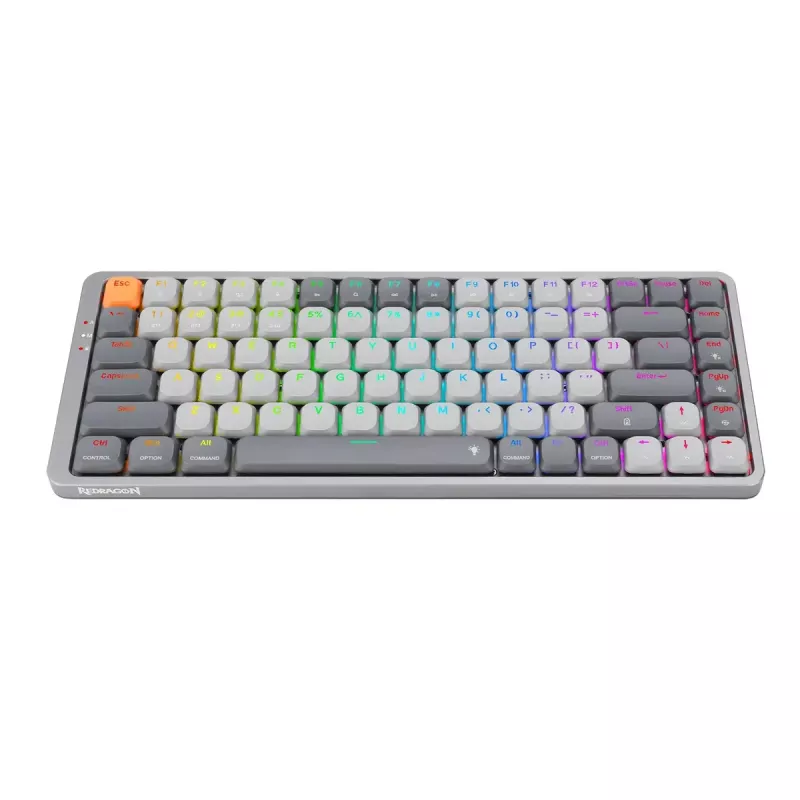 Tastiera meccanica REDRAGON K652GG-RGB-PRO con filo wireless Bluetooth grigio