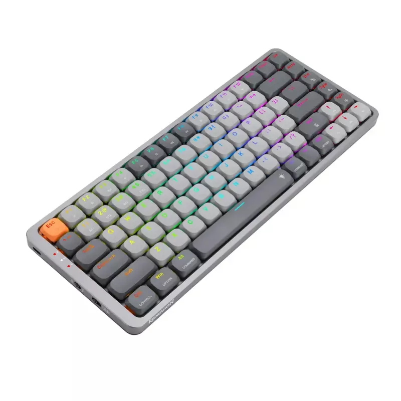 Tastiera meccanica REDRAGON K652GG-RGB-PRO con filo wireless Bluetooth grigio