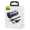 Caricabatterie auto Baseus TZCCJD-0G 40W grigio scuro — alimentatore USB per auto, uscita 40W