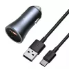 Caricabatterie auto Baseus TZCCJD-0G 40W grigio scuro — alimentatore USB per auto, uscita 40W