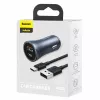 Caricabatterie auto Baseus TZCCJD-0G 40W grigio scuro — alimentatore USB per auto, uscita 40W