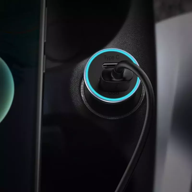 Caricabatterie auto Baseus TZCCJD-0G 40W grigio scuro — alimentatore USB per auto, uscita 40W