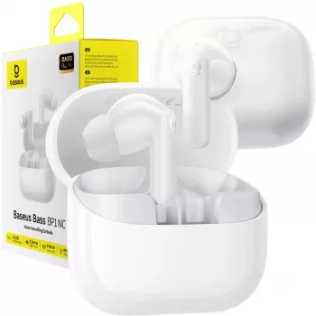 Auricolari in-ear TWS Baseus Bass BP1 NC – cancellazione attiva del rumore, bianco