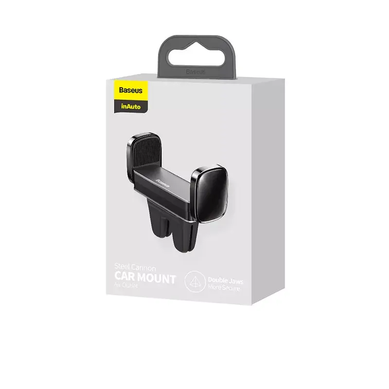 Supporto attivo Baseus Steel Cannon per cellulare nero argento