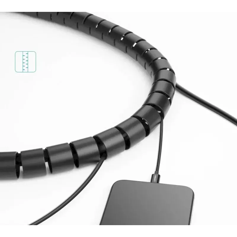 Organizzatore per cavi UGREEN spirale nero — avvolgicavo a spirale, 1 pezzo