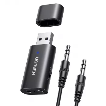 Adattatore audio Bluetooth UGREEN UGR1207BLK Bluetooth 5.1 con uscita AUX da 3,5 mm