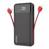 Powerbank Dudao K1Pro 20000 mAh 15 W con 4 cavi integrati, nero