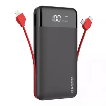 Powerbank Dudao K1Pro 20000 mAh 15 W con 4 cavi integrati, nero