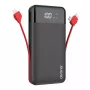 Powerbank Dudao K1Pro 20000 mAh 15 W con 4 cavi integrati, nero