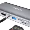Dock per laptop DUDAO A15PRO con filo USB 3.2 Gen 1 Type-A Type-C grigio