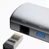 Dock per laptop DUDAO A15PRO con filo USB 3.2 Gen 1 Type-A Type-C grigio