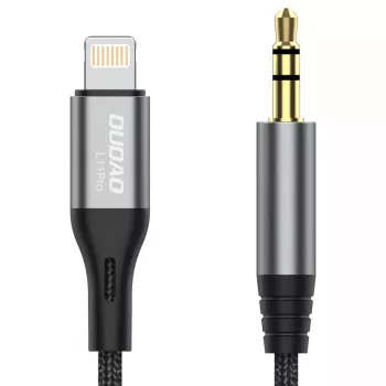 Cavo audio DUDAO Lightning - mini jack 3,5 mm, 1 m, grigio L11PRO
