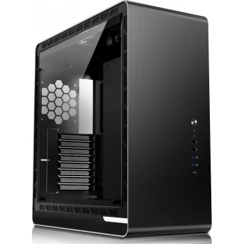 Case PC Midi-Tower Jonsbo UMX6, pannello laterale in vetro temperato, nero