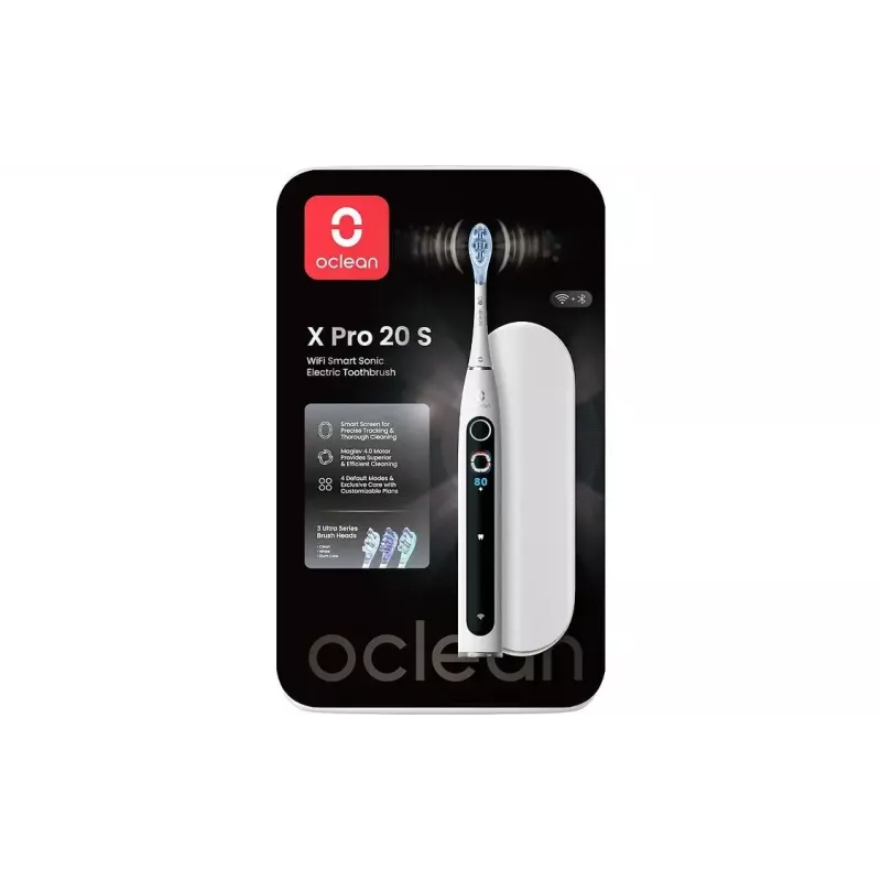 Spazzolino elettrico OCLEAN X Pro 20 S in bianco con sensore di pressione intelligente