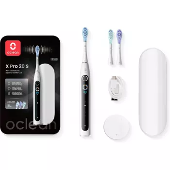 Spazzolino elettrico OCLEAN X Pro 20 S in bianco con sensore di pressione intelligente