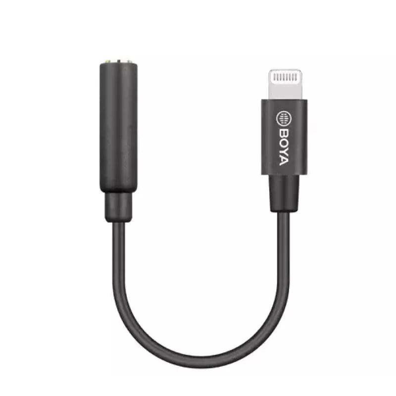 Cavo per cellulare BOYA BY-K3 nero 3,5 mm Lightning
