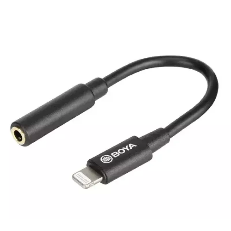 Cavo per cellulare BOYA BY-K3 nero 3,5 mm Lightning