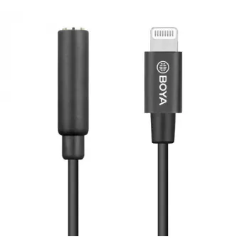 Cavo per cellulare BOYA BY-K3 nero 3,5 mm Lightning