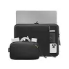 Kit sleeve Tomtoc TOM-A13-C12D per MacBook Pro/Air 13 pollici — nero