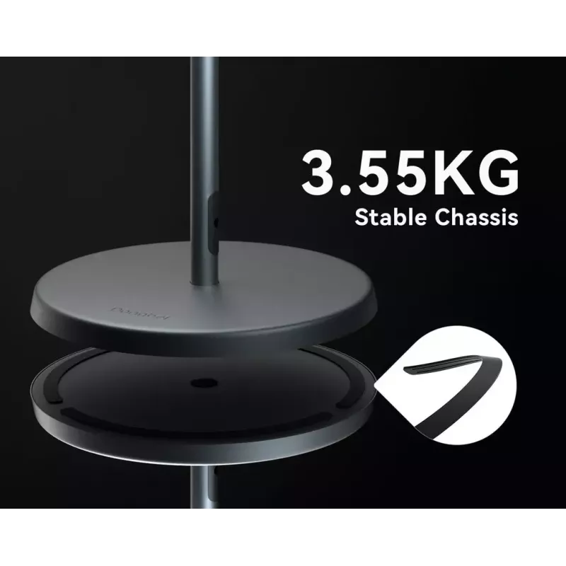 Treppiede a pavimento Dangbei 01.4A03-HWLDZJ-EU00 nero regolabile in altezza 100-900 mm