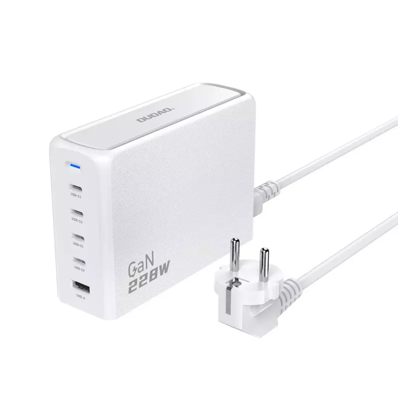Caricabatterie DUDAO A228EU 228 Watt GaN 4x USB-C 1x USB-A