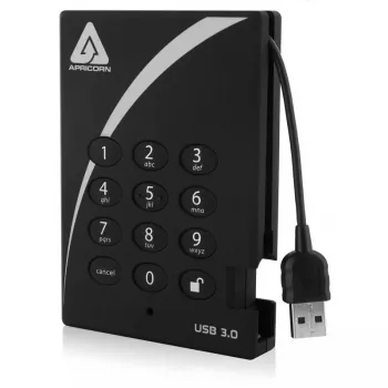 Disco fisso esterno Apricorn 2TB USB 3.2 Gen 1 Aegis Padlock
