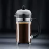 French Press macchina per caffè BODUM Chambord 8 tazze, struttura nera con caraffa in vetro e cromo