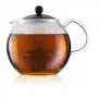 Teiera BODUM Assam Single 500 ml — manico nero, vetro trasparente