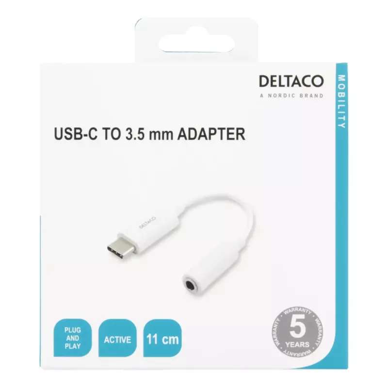 Cavo per cellulare Deltaco USBC-1145 0,11 m bianco