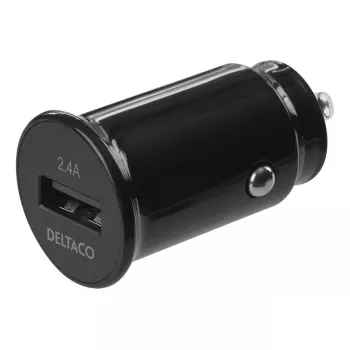 Caricabatterie da auto Deltaco USB-CAR123 universale nero