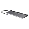 Dock per laptop Deltaco USBC-DOCK2 con cavo USB 3.2 Gen 1 Type-C grigio