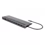 Dock per laptop Deltaco USBC-DOCK2 con cavo USB 3.2 Gen 1 Type-C grigio
