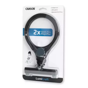 Lente d'ingrandimento Carson LumiCraft 2x, LED, a batteria, nero, 135×23×226 mm