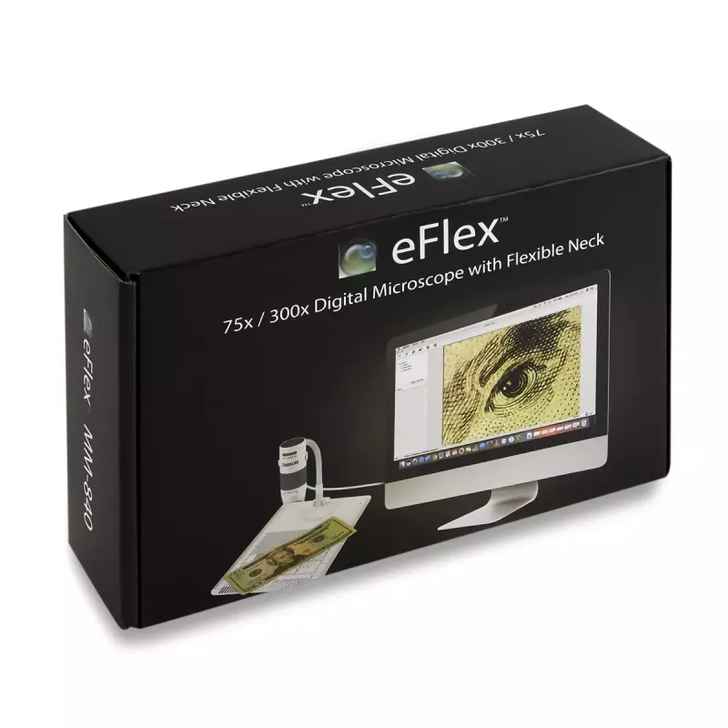 Microscopio digitale Carson EFLEX 300x, ingrandimento 75–300×, fotocamera 1600×1200, grigio/bianco
