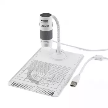 Microscopio digitale Carson EFLEX 300x, ingrandimento 75–300×, fotocamera 1600×1200, grigio/bianco
