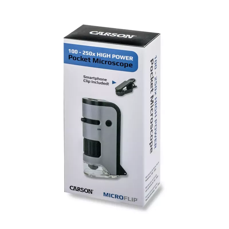 Microscopio digitale Carson MICROFLIP 250x nero acciaio inox
