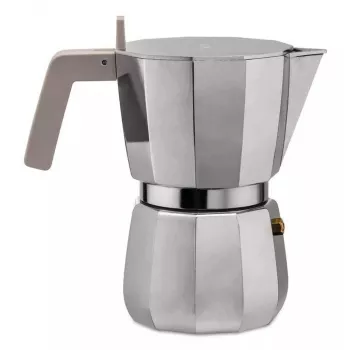 Caffettiera Moka Alessi Moka 0,07 L grigio