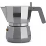 Caffettiera Moka per espresso ALESSI DC06/3 argento – caffettiera per piano cottura con capacità 3 tazze