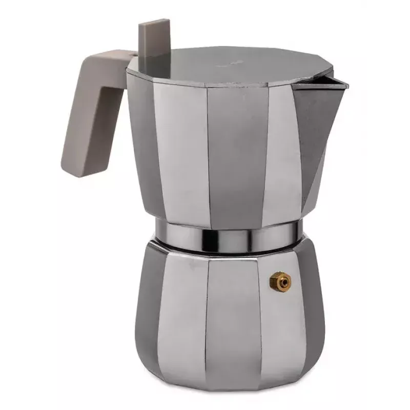 Caffettiera Moka Alessi Moka 0,3 L grigio