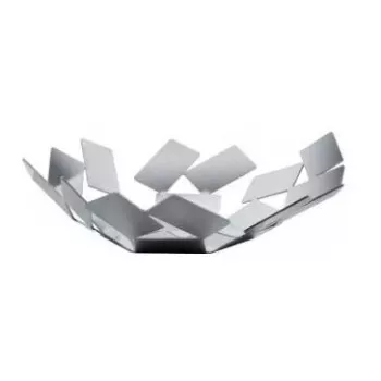 Cestino da portata Alessi MT01 acciaio inox grigio trasparente