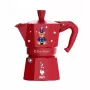 Caffettiera moka BIALETTI Moka Express 3 tazze (150 ml) caffettiera rossa per piano cottura